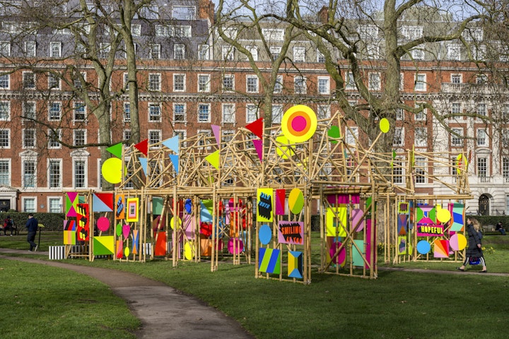Morag Myerscough's "See Through" coverage