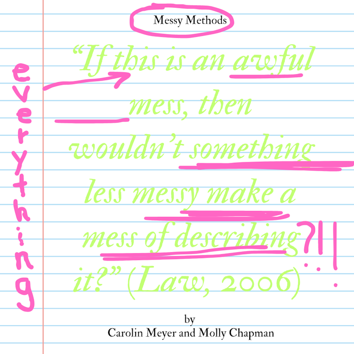 If this is an awful mess, then wouldn’t something less messy make a mess of describing it