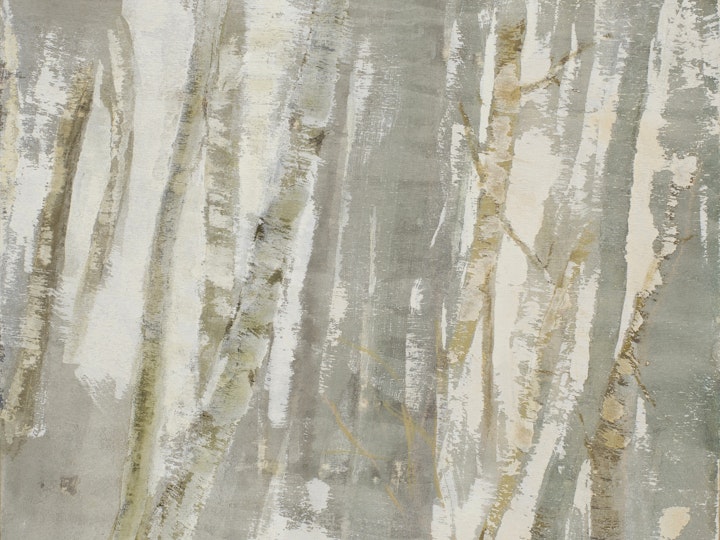 Holzweg, 2019 #2, Tempera auf Holz, 34 x 34 cm