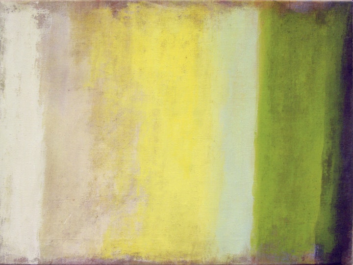 Grün und Weiss, 2009 #2, Tempera auf Leinen, 62 x 86 cm