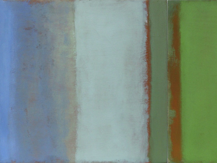 Colonnes, 2007 #3,  Oelfarbe auf Holz, 33 x 80  cm