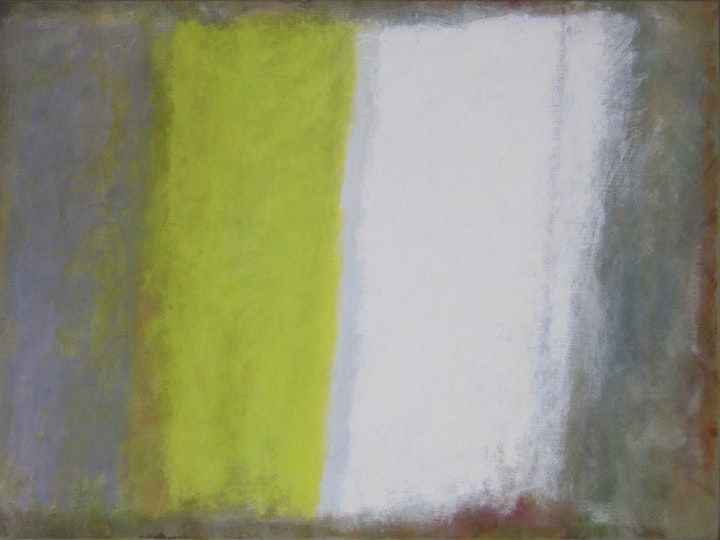 Grün und Weiss, 2013 #4, Tempera auf Leinen, 86 x 126 cm