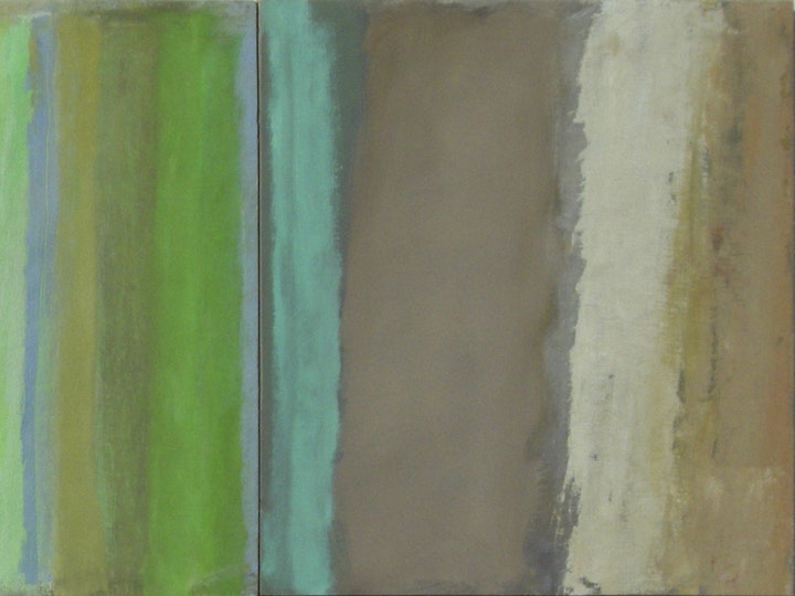 Colonnes, 2011 #8, Oelfarbe auf Holz, 33 x 102 cm