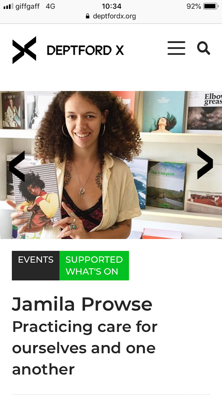 Jamila Prowse - Deptford X Support Network