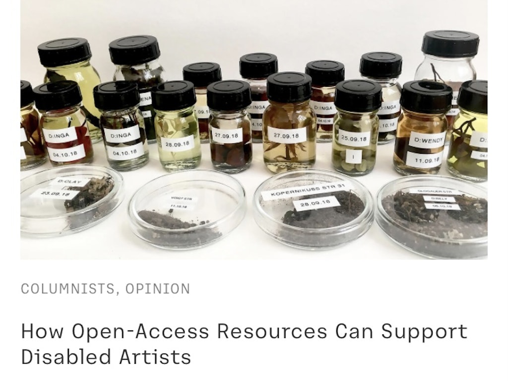 How Open-Access Resources Can Support Disabled Artists