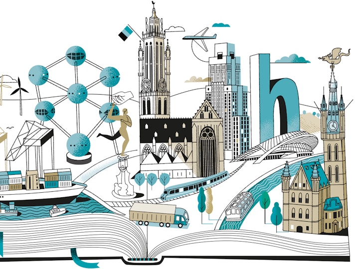 web home page for Belgium office Halsten
