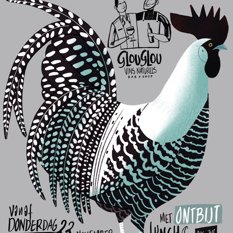 Glouglou natural wine lunchposter