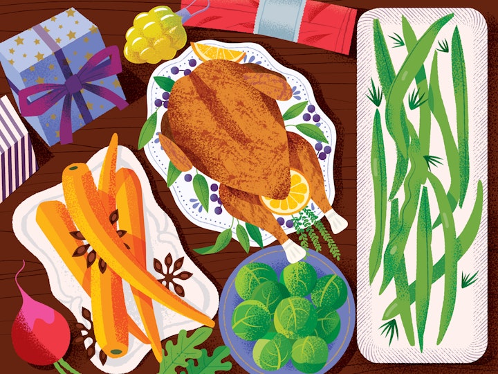 Magazine holiday illustration