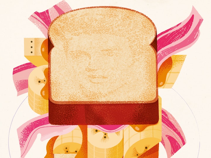 Elvis banana, peanutbutter, bacon sandwich.