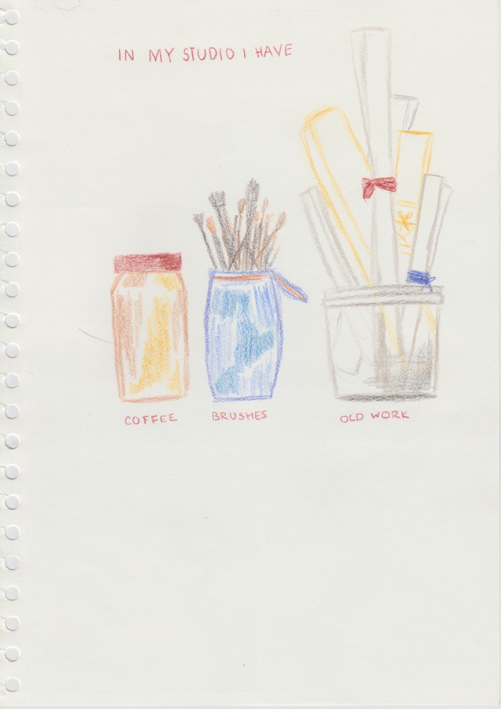 Objects - In my studio I have - 2020 - Pencil on Paper - 21 x 29cm A4