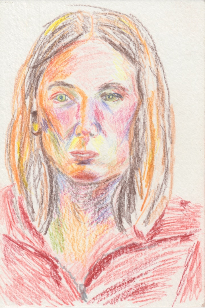 Portraits - Self - 2020 - Pencil on Watercolour Paper - 10 x 15 cm A6