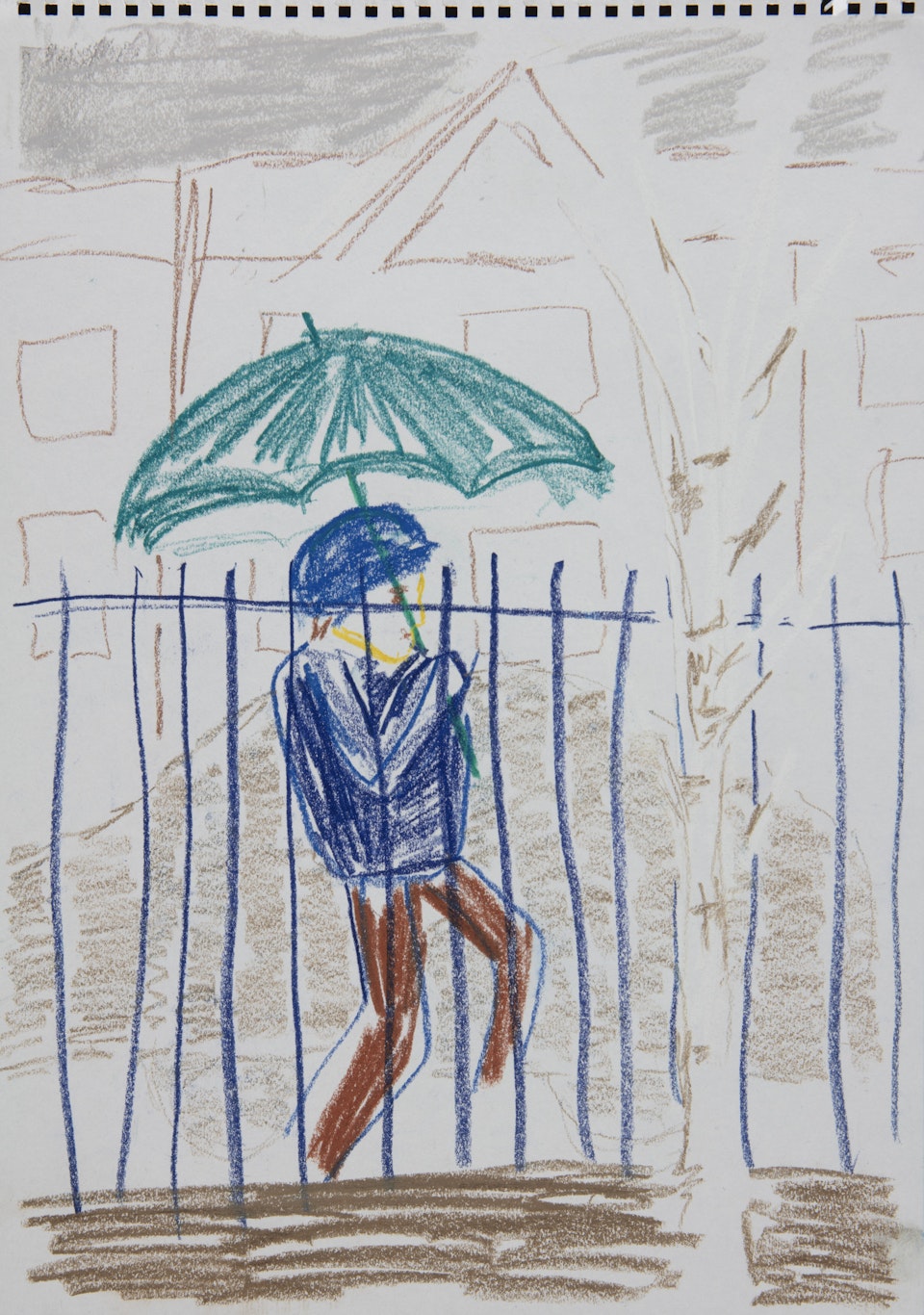 People - Umbrella - 2019 - Pencil on Paper - 21 x 29cm A4