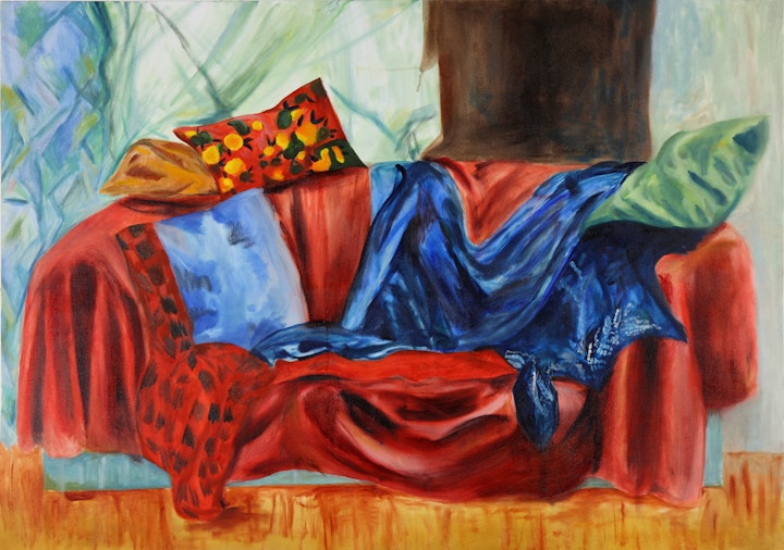 Interiors - Red - 2018 - Oil on Canvas - 91.5 x 121 cm