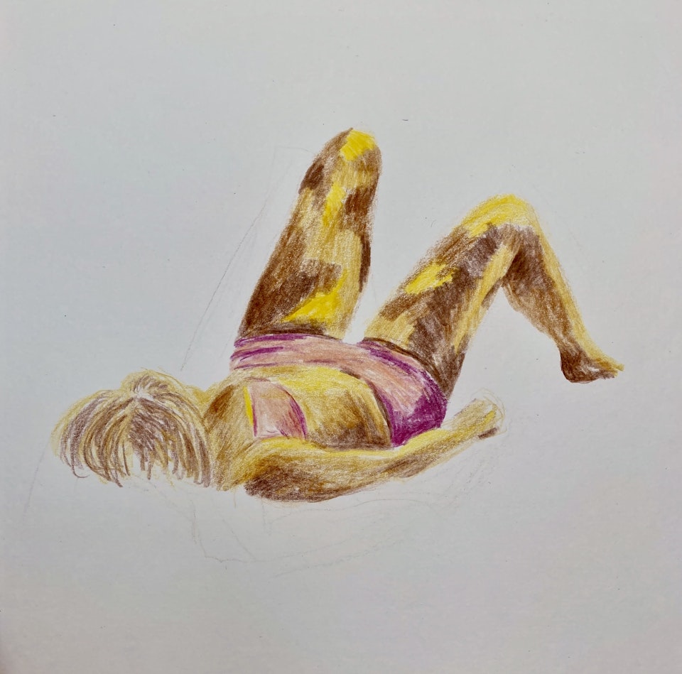 People - Kitty - 2020 - Colour Pencil on Paper - 15 x 21 cm A5