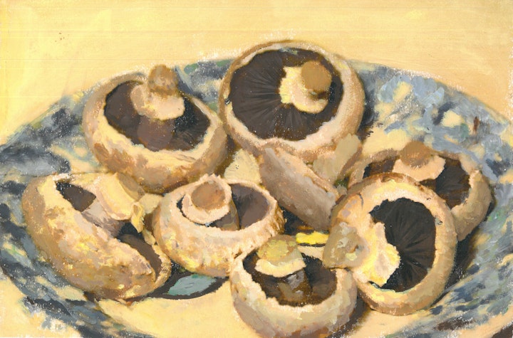 Nature - Mushrooms Quick - 2015 - Oil on Paper - 20 x 30 cm