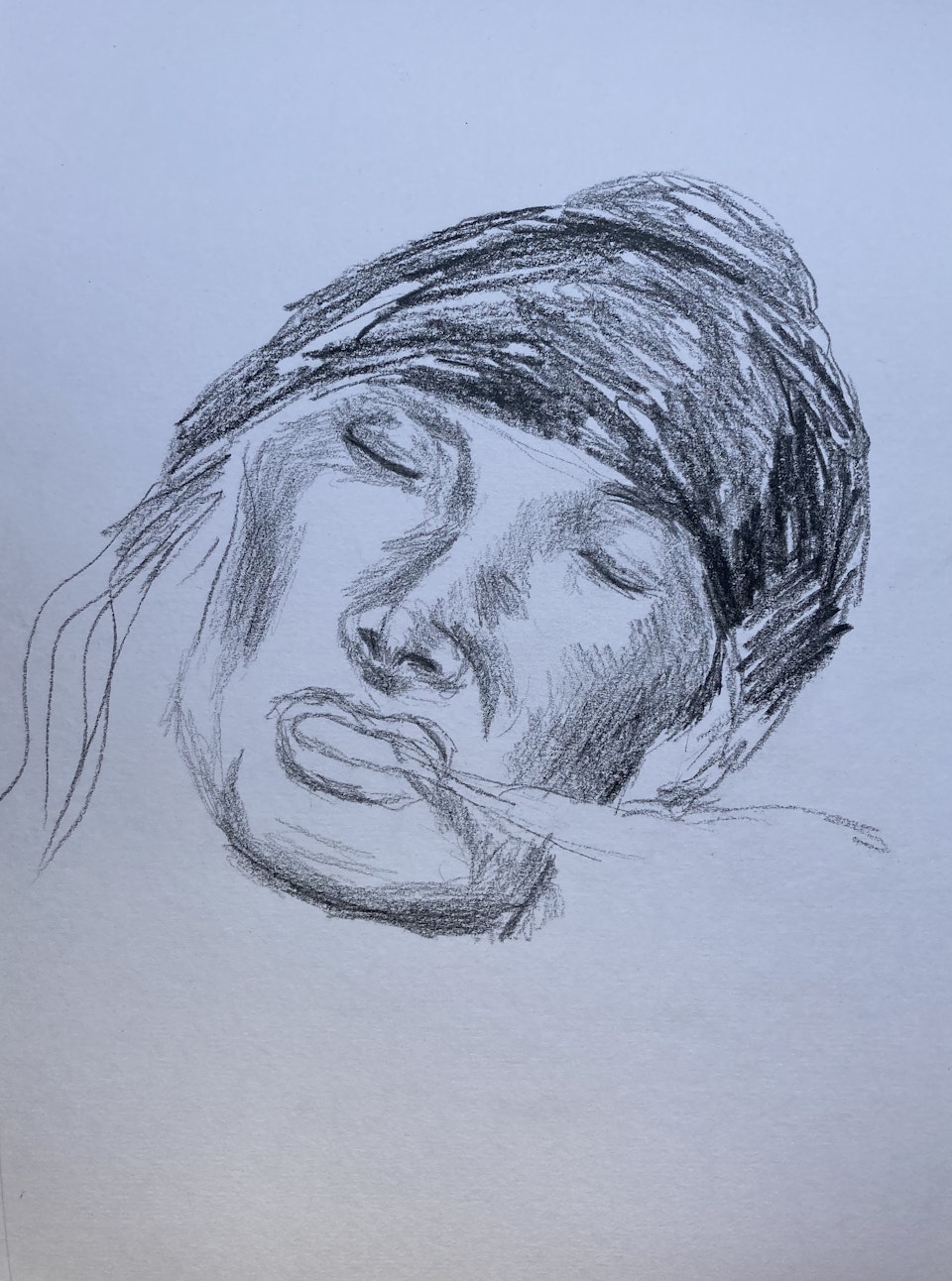 People - Face - 2020 - Pencil on Paper - 21 x 29cm A4