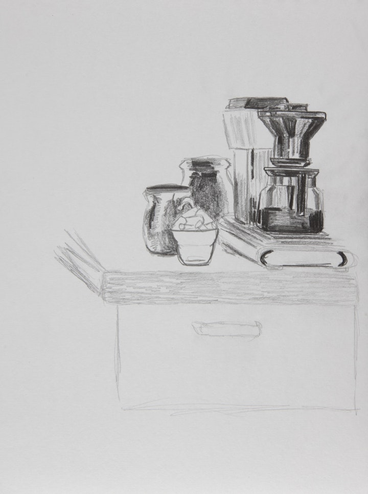 Domestic - Coffee - 2020 - Pencil on Paper - 21 x 29 cm A4
