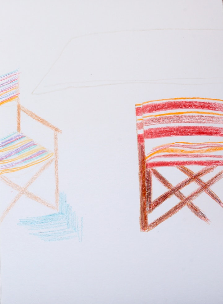 Objects - Chairs - 2020 Colour Pencil on Paper - 21 x 29 cm A4