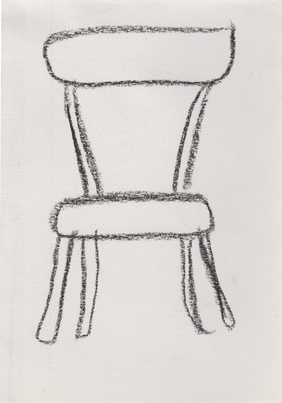 Domestic - Chair - 2020 - Charcoal on Paper - 10 x 15 cm A6