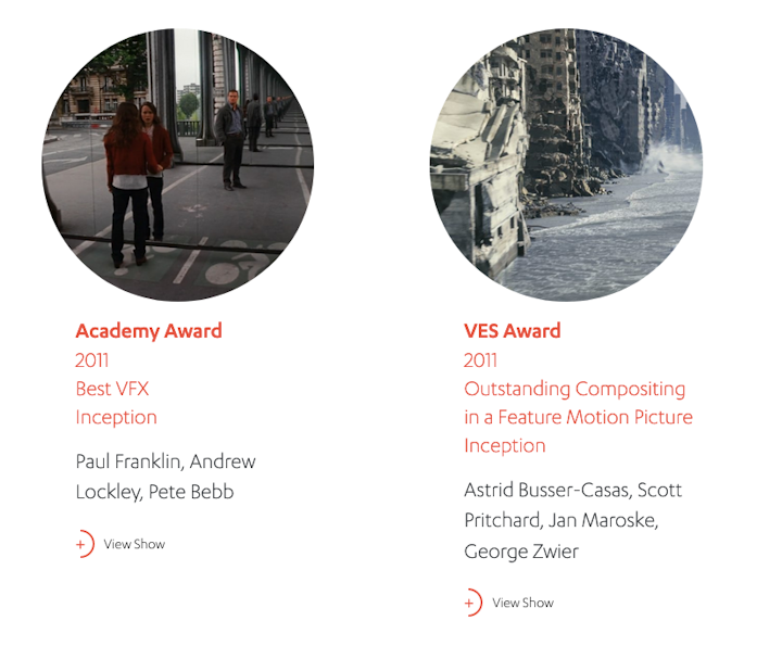 VES Awards list