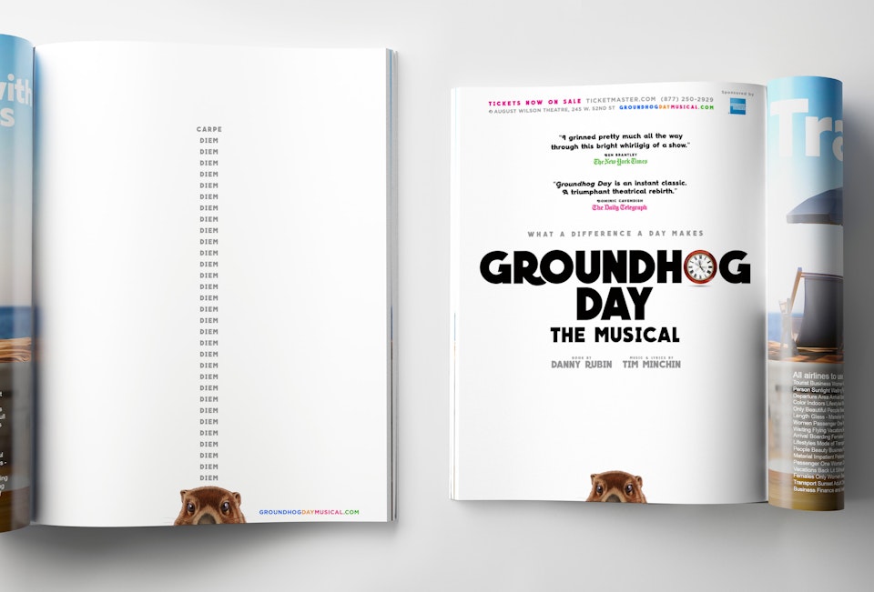 GROUNDHOG DAY THE MUSICAL - KEY ART CAMPAIGN
