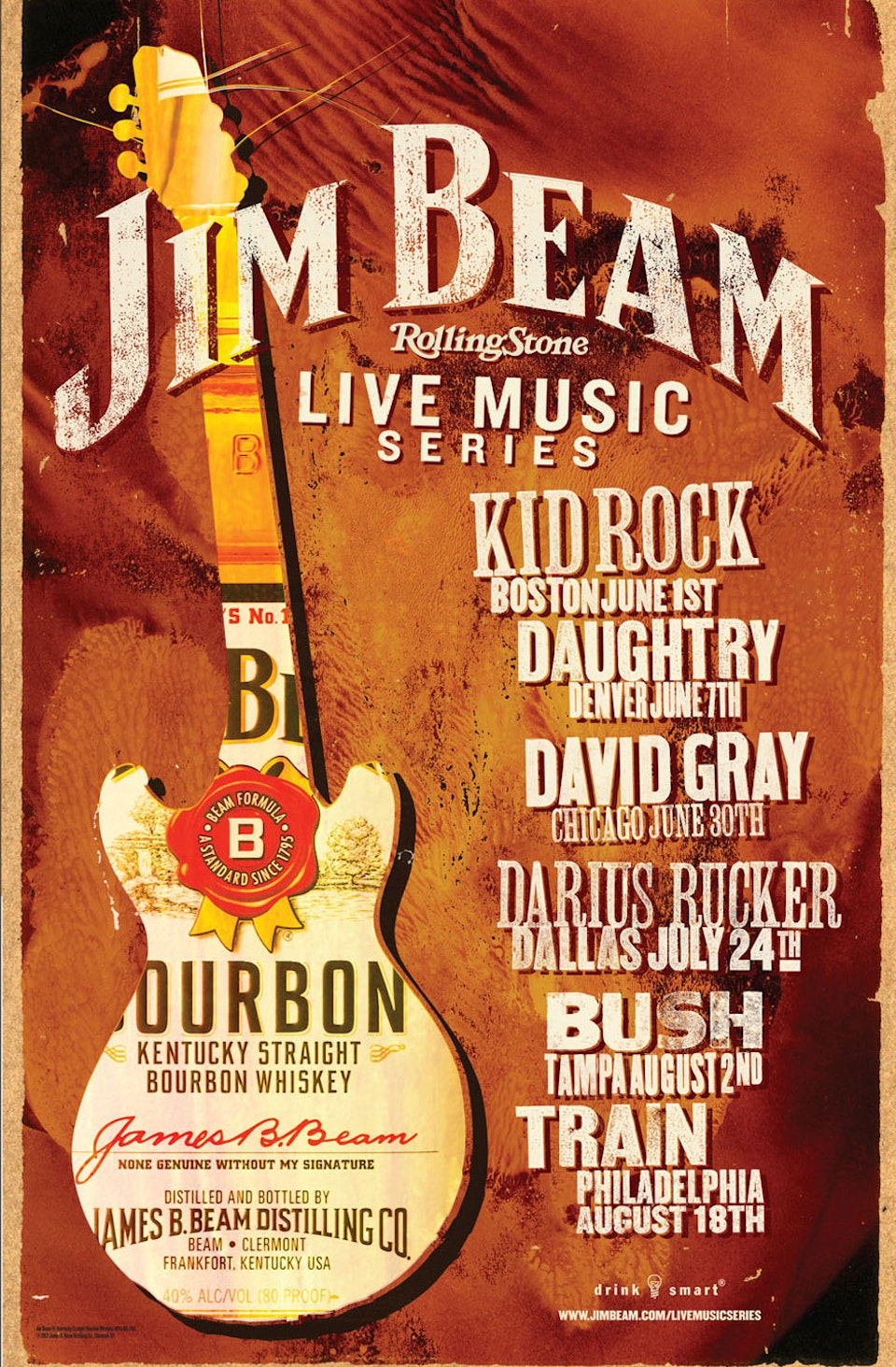 Jim Beam Concert Series Poster - A selection of comps