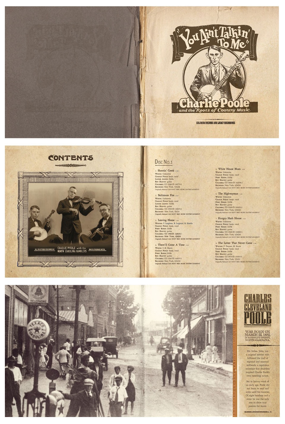 Grammy Nominated Charlie Poole You Ain’t Talkin’ To Me Box Set - Booklet spreads