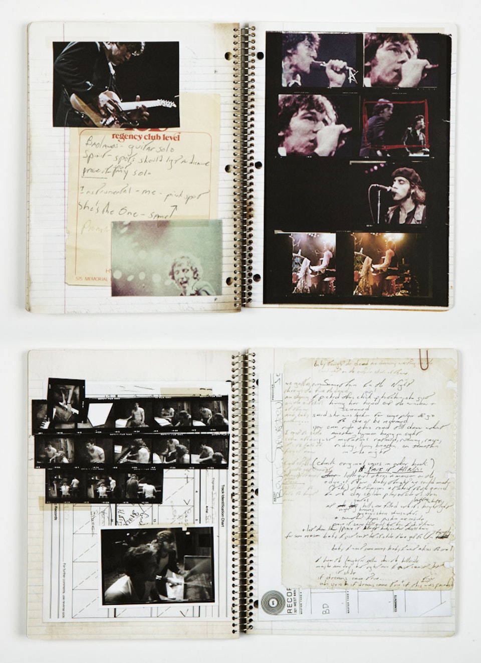 Grammy winning Darkness on the Edge of Town - Notebook spreads
