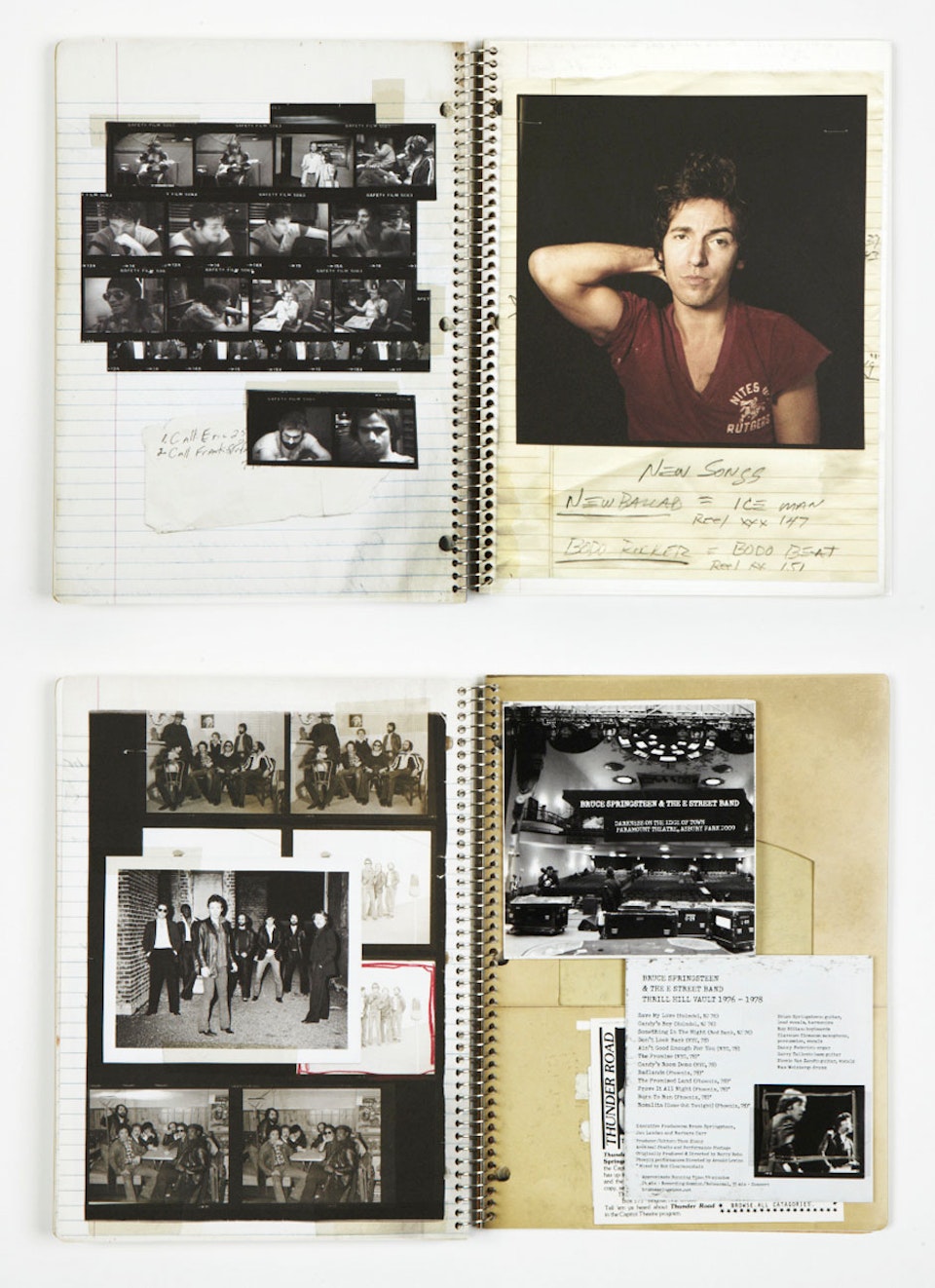 Grammy winning Darkness on the Edge of Town - Notebook spreads