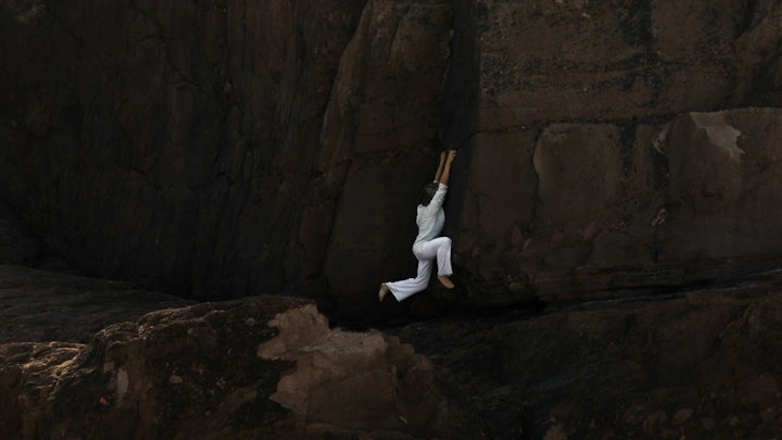 Rachel Climbing Cliff, The Rewilding, Limited Edition Film Stills
