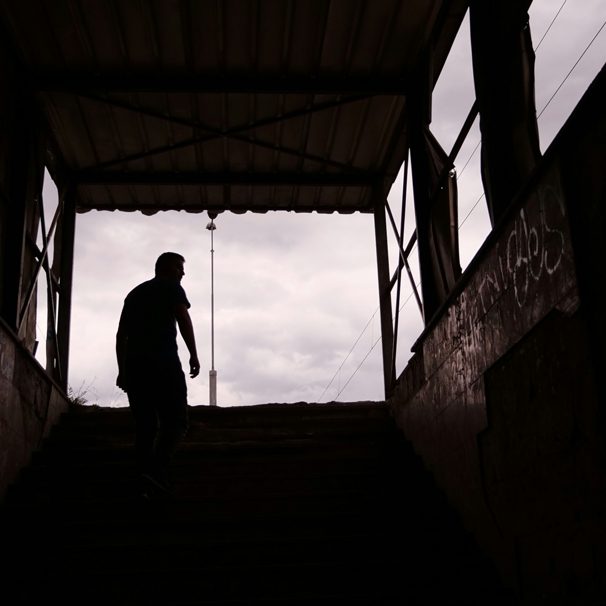 Batan climbing stairs to the Prijepolje rail station's central platform Batan climbing stairs to the Prijepolje rail station's central platform