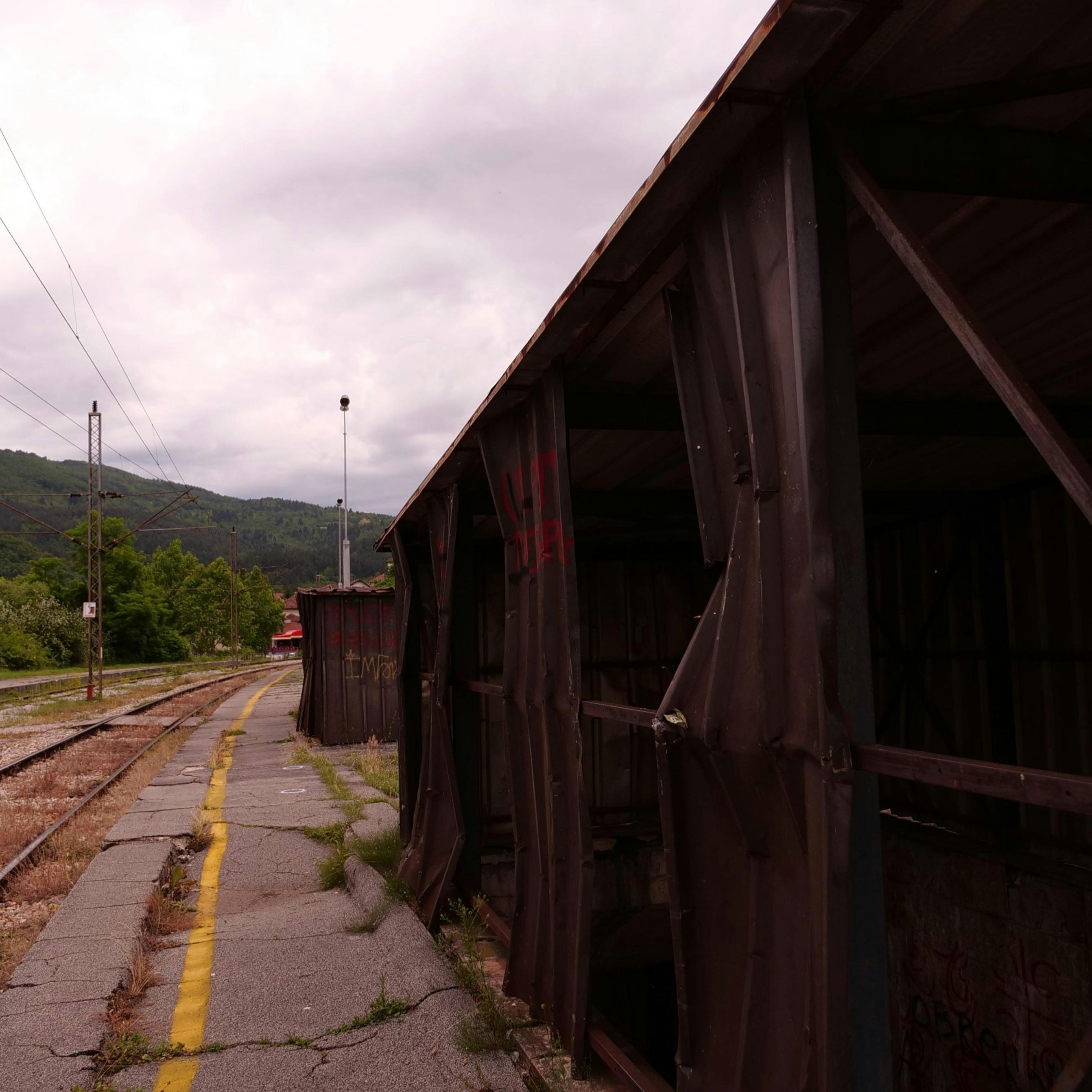 Prijepolje's train station's central platform Prijepolje's train station's central platform