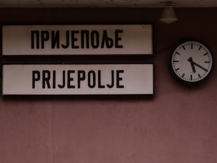 Prijepolje train station's platform clock