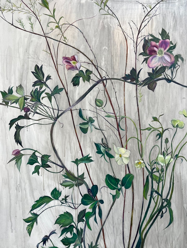 'Pink Flower'
Medium; Acrylic on board
Dimensions: 83cm x 63 cm