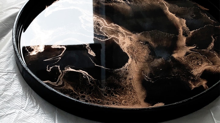 Making of 'The Delphian' Resin & Wood Tray Series