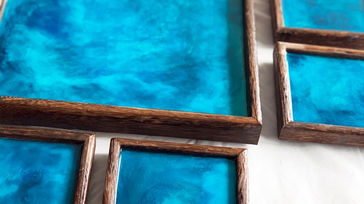 Making of 'The Mavi' Resin & Wood Tray Series