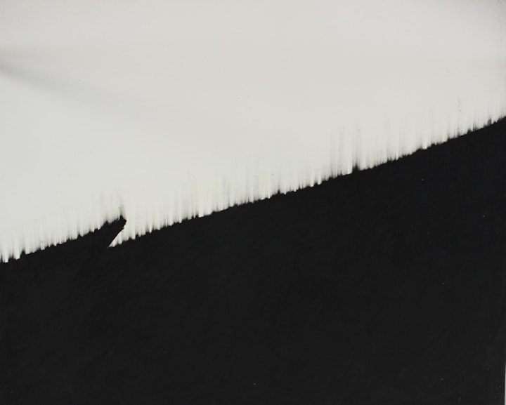 On The Fringe of The Field - <i>Slope.</i> 32 x 40 in. Oil stick, 1987.