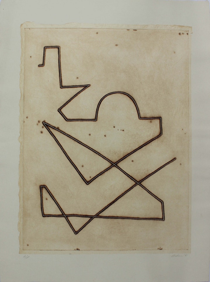 Text, Context, Texture, Architexture - <i>Turkish Coffee</i>. 30 x 22 in. Etching, 1987.