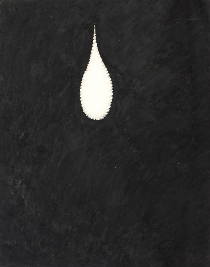 On The Fringe of The Field - <i>Domestic Drama (B, Drop)</i>, 40 x 32 in. Oil stick, 1986.