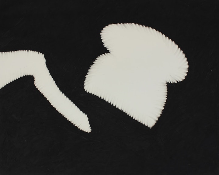 On The Fringe of The Field - <i>Domestic Drama (A)</i>. 32 x 40 in.
Oil stick,1987.