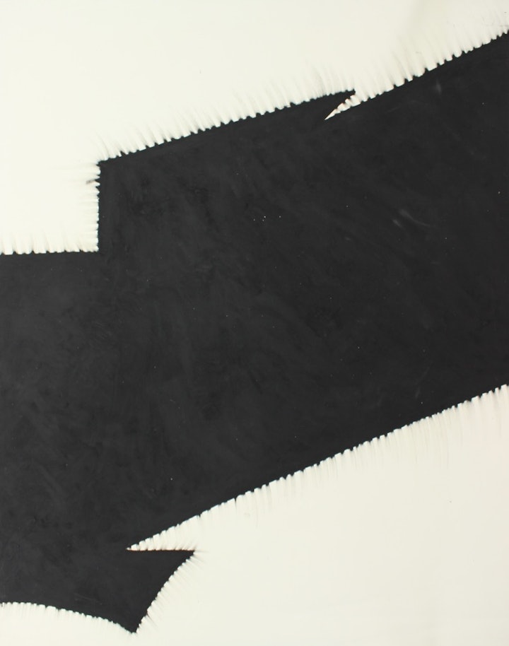 On The Fringe of The Field - <i>Diagonal</i>. 32x40 in.
Oil stick, 1987.