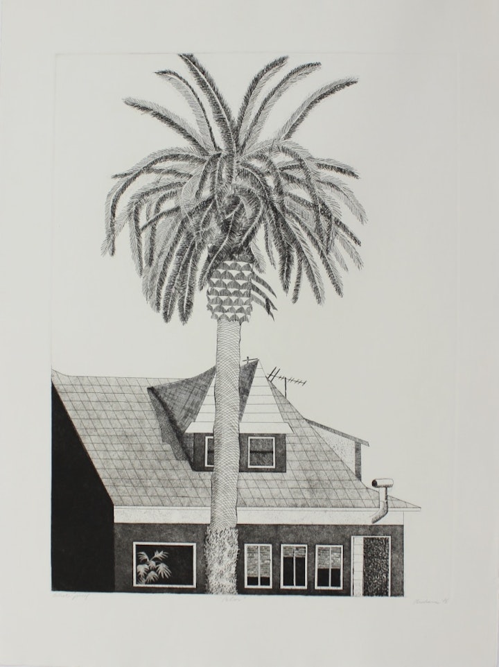 Early Etchings - <i>Palm Tree I</i>, 30 x 22 in. Etching.