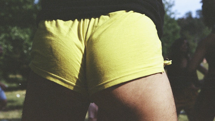 Photography - While I was filming in Berlin in June, I managed to sneak out to Hasenheide park on the first weekend of real Sun. It was packed. This guy's shorts say it all really.