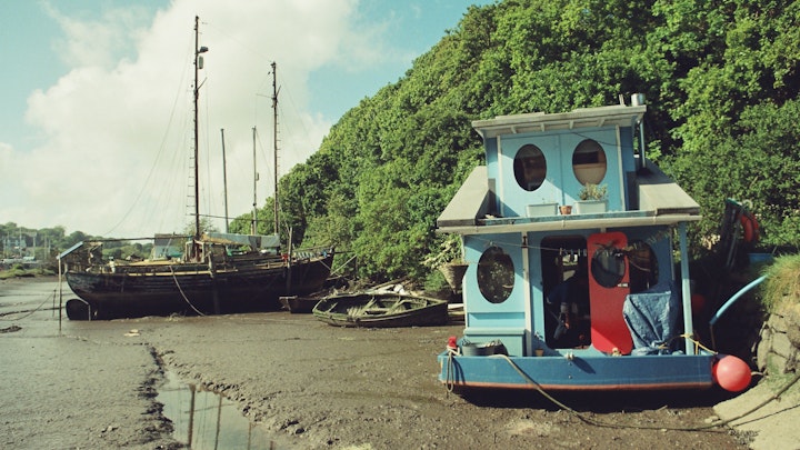 Photography - Biljana's boat, which she has videos of sailing across the Channel, looks like something out of a Roald Dahl book. We met at a New Writer's Network in Cornwall. She teaches tango and is writing a script about her journey from Yugoslavia to Cornwall.