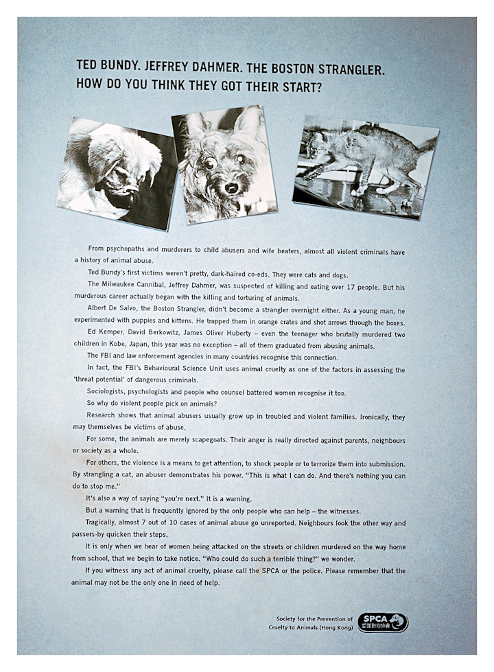 SPCA HK AnimalAbuse SerialKillers -