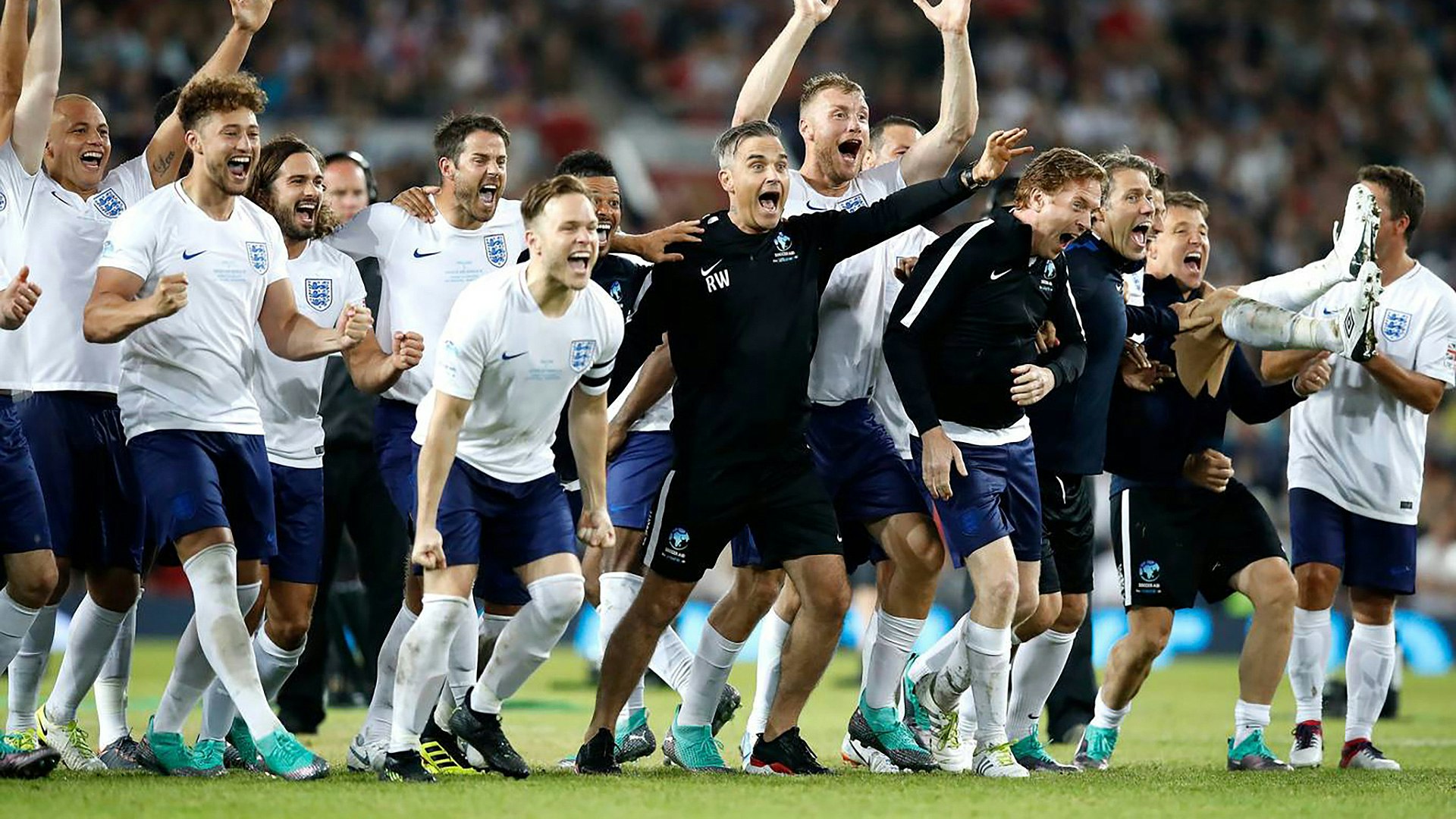 Jason Ford - Soccer Aid Team England Celebrate