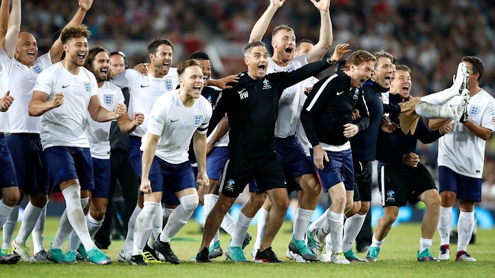 Jason Ford - Soccer Aid Team England Celebrate