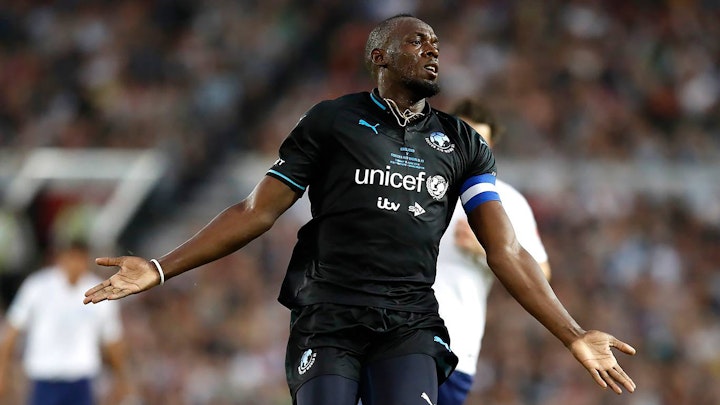 Jason Ford - Soccer Aid World XI Captian Usian Bolt