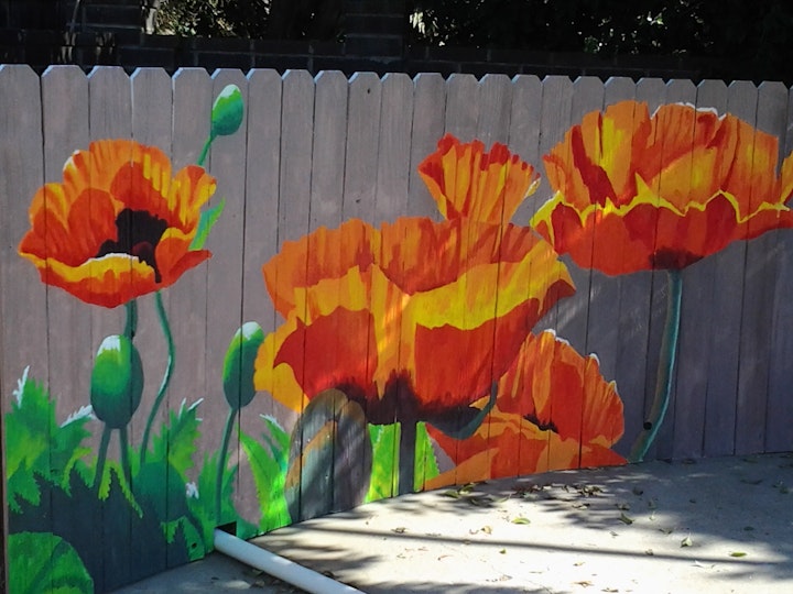 In 2013, I painted this fence. As you can see throughout my website, some variation of this look has been very popular over the years.