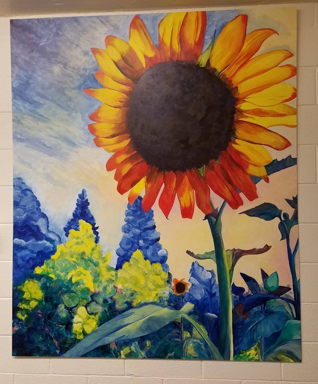 sunflower triptych, right panel